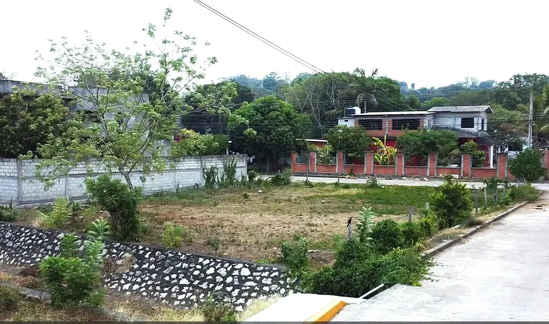 Vista a nivel de calle del terreno en San Miguel Soyaltepec